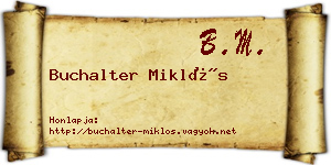 Buchalter Miklós névjegykártya