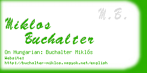 miklos buchalter business card